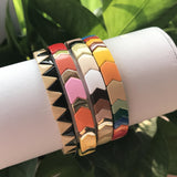 Enamel Tile Tila Bead Stretch Bracelets