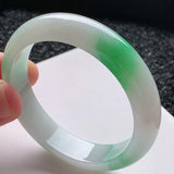 Zheru Jewelry Natural Burmese Jade Two-Tone Bracelet