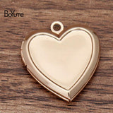 BoYuTe Brass Heart Shaped Memory Locket Pendant 22*5MM
