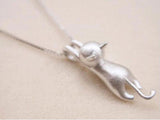 925 Silver Cat Pendant Necklace