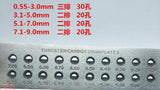 Tungsten Carbide Drawplate Half Round 0.55-9mm