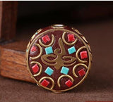 10pcs Retro Prayer Buddha Beads Nepal Beads Stone Tibetan Charms