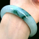 Zheru Jewelry Natural Myanmar Jadeite 54-64mm Light Flower Bracelet