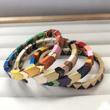 Enamel Tile Tila Bead Stretch Bracelets