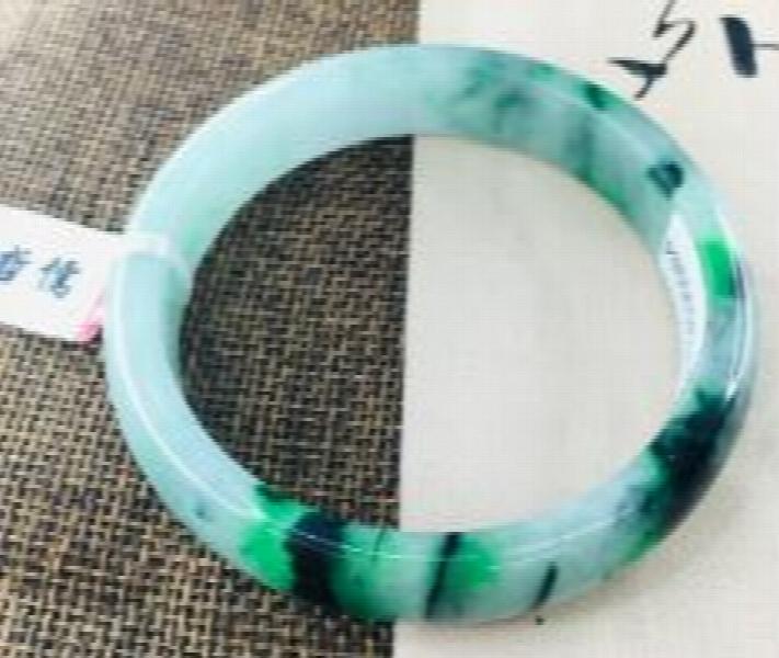 Zheru Jewelry Natural Jadeite Bracelet 54-62mm Double Jade Gift