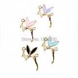 50pcs Gold Alloy Animal Cartoon Wing & Fairy Charms DIY Jewelry Pendant