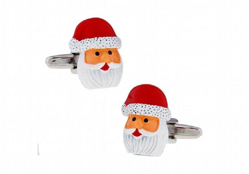Christmas Santa Claus Red Cufflinks L1679