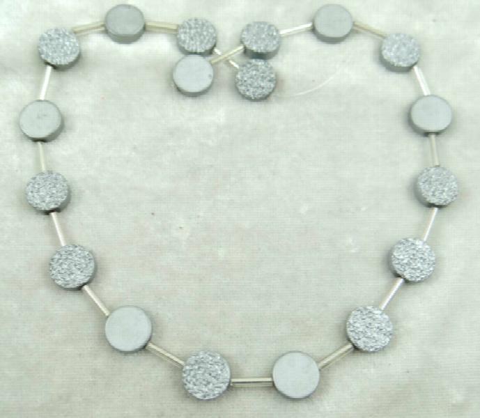 Natural Quartz Titanium Round Hematite Loose Beads 15.5 inch