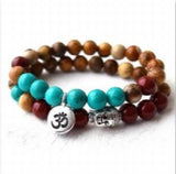 Om Buddha Beads Healing Bracelet Set for Men