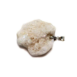 Hot Rainbow Crystal Geode Druzy Pendant Titanium Crystal Jewelry Necklace