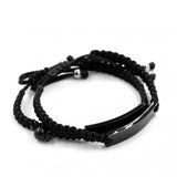 USPS Engraving Braided String Bracelets for Couples Men Women