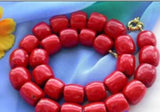 Women Red Coral Bead Necklace