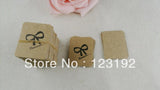 Sole Brown with bowknot pattern 200pcs/lot TAG Paper Label Packaging Labels
