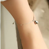 Sweet Vintage 925 Silver Anklets Jewelry Gift 20+4cm