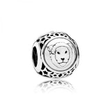 925 Silver Openwork Constellations Charm Crystal Bead Bracelet DIY