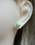Light Green Freshwater Pearl Stud Earring for Women