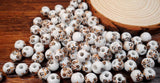 50pcs 10mm Large Hole Ceramic Beads Flower Porcelain DIY Jewelry Making