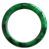 Zheru Jewelry Natural Burmese Jadeite 54-64mm Dark Green Bracelet