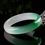 Zheru Jewelry Natural Myanmar Jadeite 54-64mm Ice Two-Tone Bracelet Princess