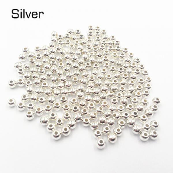 5000pcs 4mm CCB Spacer Acrylic Beads - Silvery/Gold/Rose Gold/Rhodium Plated