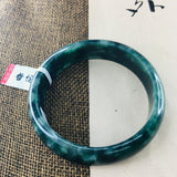 Zheru Jadeite Bracelet Natural Dark Green 54-62mm Female Jade A Certificate
