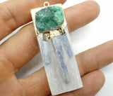 Natural Quartz Turquoise Titanium Crystal Pendant for DIY Jewelry Making