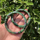 Natural Ruby Zoisite Bracelet Bangle Crystal Healing Stone