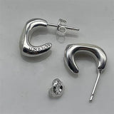 925 Silver Pin Pillars Jade Pendant Earrings Jewelry