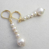 AAA+ Drop Pearl Earring 14K/20 YELLOW