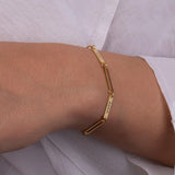 Name Bar Bracelet Stainless Steel Link Chain