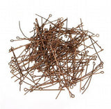 200pcs Red/Silver Eye Head Pin 20 30 40 50 mm Jewelry Making Findings