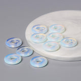 5pcs 18mm Natural Stone Agate Donut Charms for Jewelry Making