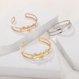 Custom Name Charm Bracelet Stainless Steel Christmas Jewelry Gift