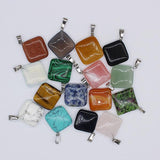 30 Natural Stone Heart-Shaped Pendant Jewelry, High-Quality 20mm, dz180