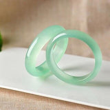 Zheru Jewelry Natural Myanmar Jadeite 54-64mm Green Bracelet