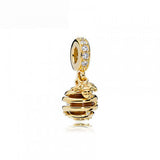 Honeycomb Pave Pendant Bead Silver 925 Bracelet Making Kit