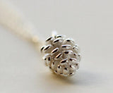925 Silver Pine Cone Choker Necklace for Women Wedding Girls