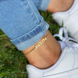 Personalized Name Anklet Leg Jewelry Stainless Steel Foot Anklet