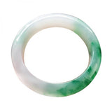 Natural Burmese Jadeite Two-tone Bangle Princess Jewelry Gift