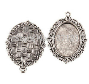 100PCS Oval Photo Frame Charms Pendant Necklace Bracelet Jewelry A1038