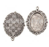 100PCS Oval Photo Frame Charms Pendant Necklace Bracelet Jewelry A1038