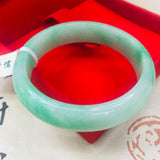 Zheru Natural Light Green Jadeite Bracelet Female Gift A Class A Certificate