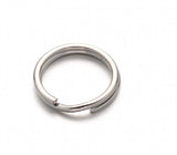 304 Stainless Steel Split Key Rings Chain Jewelry DIY 30*3mm