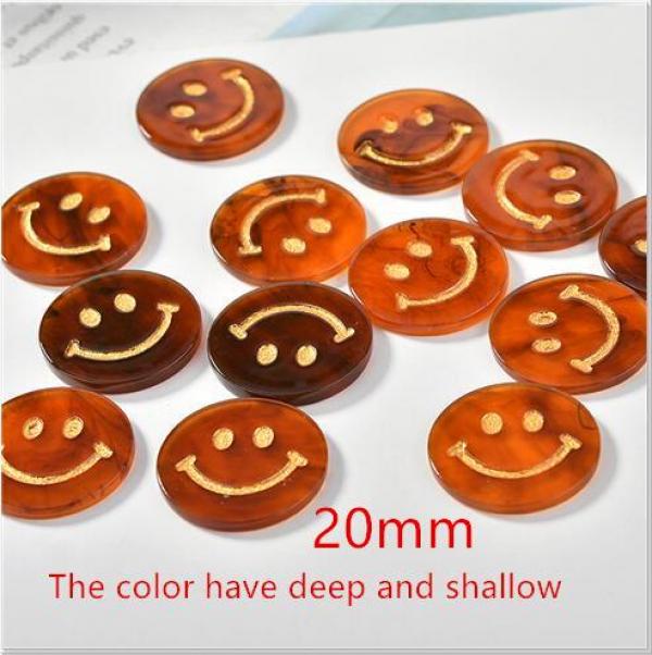 50pcs Cat Heads Smiley Face Shape Acrylic Beads DIY Jewelry Earring Accessory