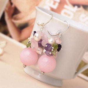 Real Freshwater Pearl Silver Levelback Dangle Earrings