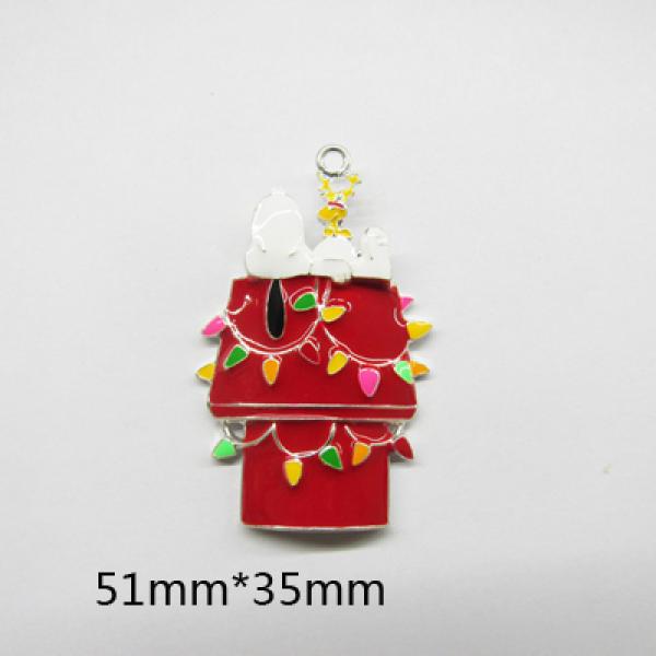 10pcs Christmas Thanksgiving Enamel Pendants for DIY Necklace Making