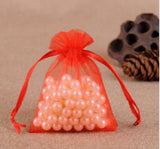 100pcs Organza Sheer Gauze Jewelry Bags Drawstring Wedding Christmas Gift Bag