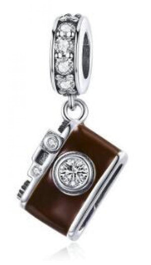 925 Silver Vintage Camera Pendant for Women Xmas