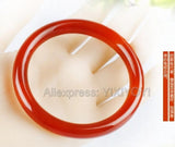 Natural Ice Red Agate Jade Lucky Bangle for Girls