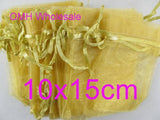 50pcs Golden Christmas Packaging Bags Jewelry Voile Bag BZ08-11